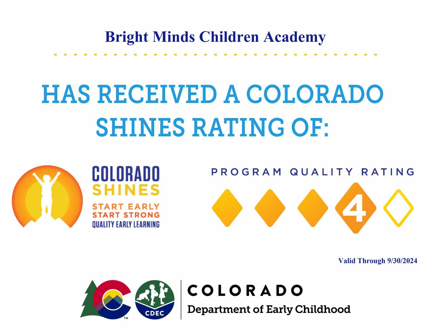 Colorado Shine Level 4